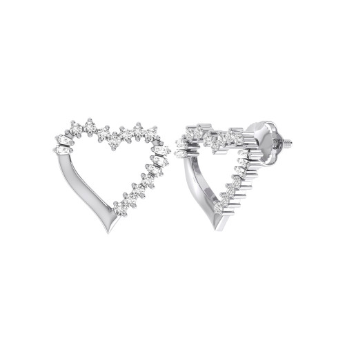 Photo of Inez 1/8 CT. T.W. Diamond Earring 10K White Gold [CE1594W]