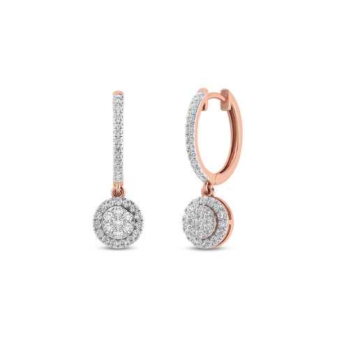 Photo of Sia 1/2 Carat T.W. Diamond Earring 10K Rose Gold [CE1606R]