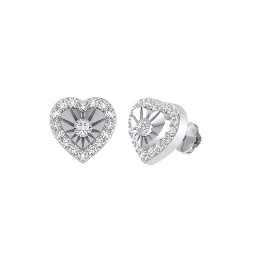 Photo of Hasan 1/3 Carat T.W. Diamond Earring 10K White Gold [CE1612W]