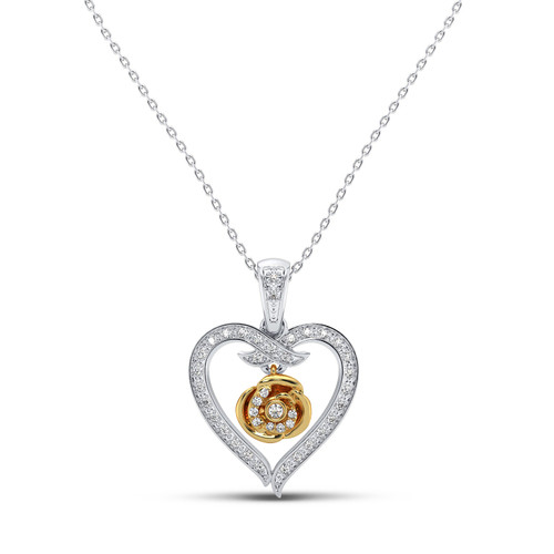 Photo of Adaline 1/5 Carat T.W. Diamond Pendant 10K Yellow Gold [CP1231Y]