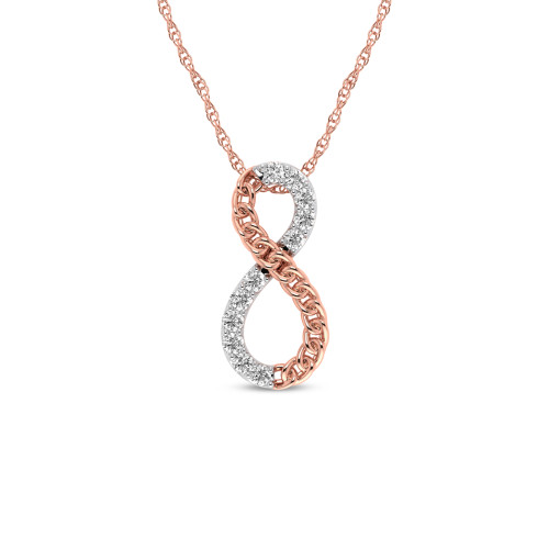 Photo of Amadeo 1/8 CT. T.W. Pendant 10K Rose Gold [CP1504R]