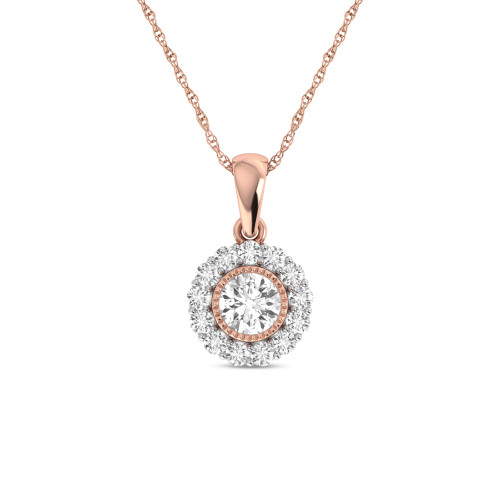 Photo of Valerio 1/3 Carat T.W. Pendant 14K Rose Gold [CP1505R]