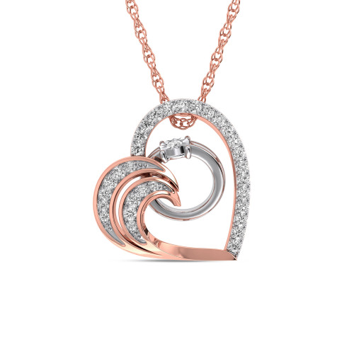 Photo of Victor 1/4 CT. T.W. Pendant 10K Rose Gold [CP1510R]