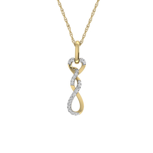 Photo of Carla 1/10 CT. T.W. Pendant 10K Yellow Gold [CP1521Y]