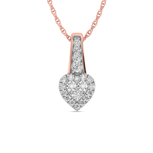 Photo of Noble 1/4 CT. T.W. Pendant 14K Rose Gold [CP1522R]