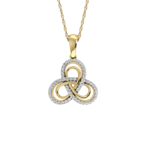 Photo of Francine 1/4 Carat T.W. Pendant 10K Yellow Gold [CP1534Y]