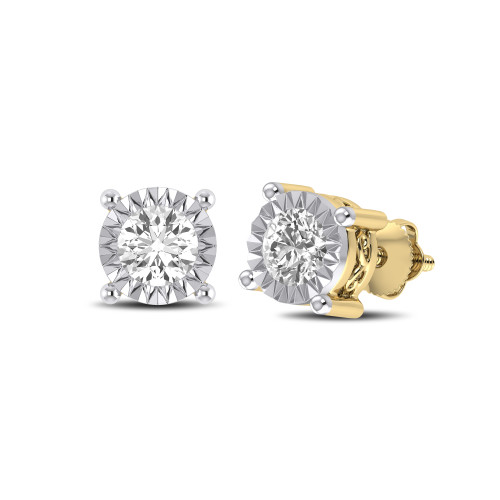 Photo of Abana 1 Carat T.W. Diamond Earring 14K Yellow Gold [SE1618Y-R095]