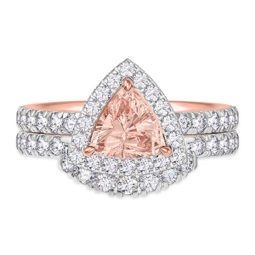 Photo of Arden 1 2/3 Carat T.W. Fancy Solitaire Bridal Set 10K Rose Gold [BR268R-C000]