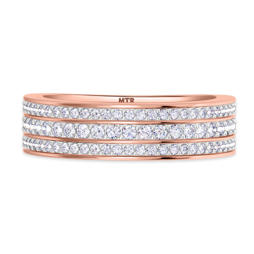 Photo of Armani 2/3 ct tw. Mens Diamond Wedding Band 10K Rose Gold [BT264RM]