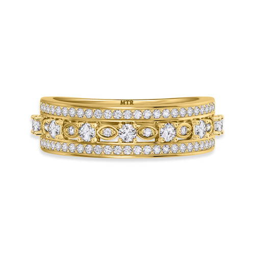 Photo of Bria 3/4 ct tw. Mens Diamond Wedding Band 14K Yellow Gold [BT265YM]