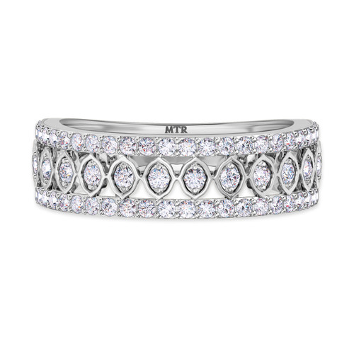 Photo of Sutton 3/4 ct tw. Mens Diamond Wedding Band 10K White Gold [BT267WM]