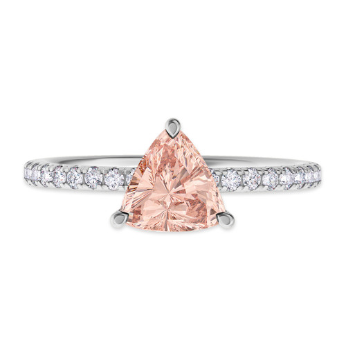 Photo of Bassey 1/4 ct tw. Fancy Morganite Engagement Ring 10K White Gold [BT269WE-C000]