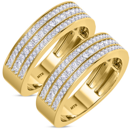 Photo of Armani 1 1/3 ct tw. Same Sex Mens Band Set 10K Yellow Gold [WM264Y]