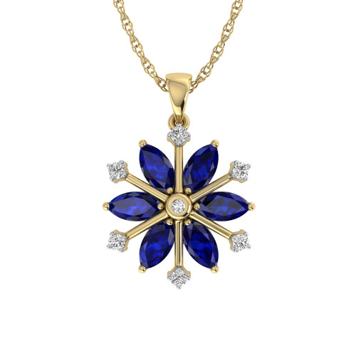 Photo of Snowfall 1 1/6 Carat T.W. Pendant 10K Yellow Gold [CP968Y]