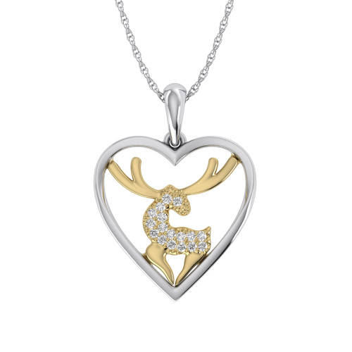 Photo of Caribou 1/10 Carat T.W. Pendant 10K Yellow Gold [CP971Y]