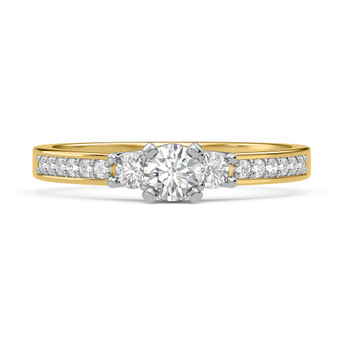 Photo of Marline 1/2 ct tw. Lab Grown Diamond Round Solitaire Engagement Ring 10K Yellow Gold [BT1404YE-C000]