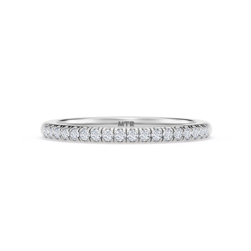 Photo of Nikau 1/5 ct tw. Lab Grown Diamond Ladies Wedding Band 14K White [BT1411WL]