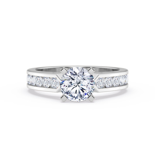 Photo of Lesha 1 5/8 ct tw. Lab Grown Diamond Round Solitaire Diamond Engagement Ring 10K White [BT1416WE-L095]