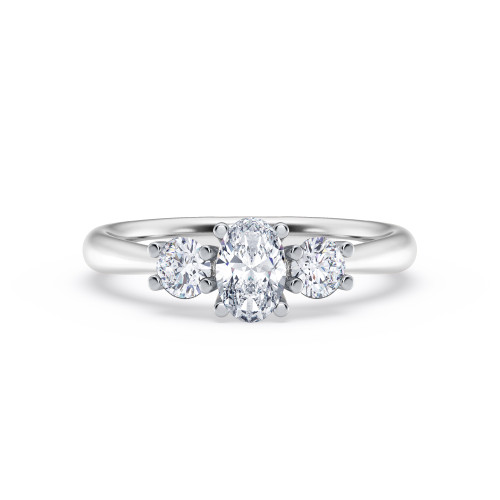 Photo of Amari 3/4 ct tw. Lab Grown Diamond Oval Solitaire Diamond Engagement Ring 10K White [BT1419WE-C000]