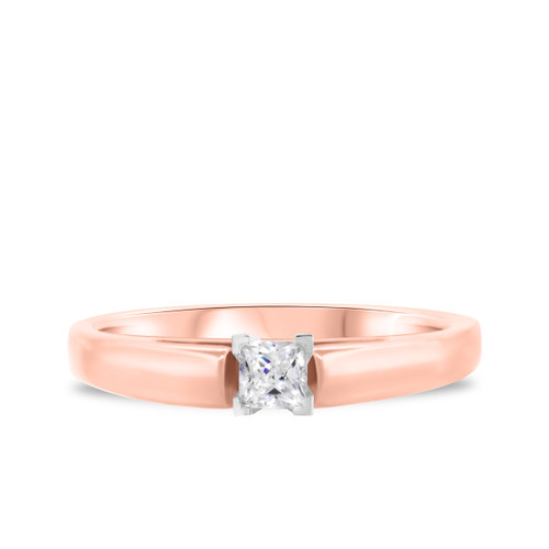 Photo of Jandi 1/2 ct tw. Lab Grown Diamond Princess Solitaire Diamond Engagement Ring 14K Rose [BT1702RE-K045]