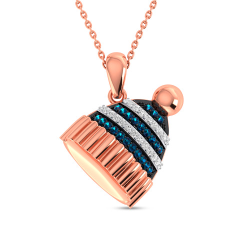 Photo of Frosty Hat 1/3 Carat T.W. Pendant 10K Rose Gold [CP975R]