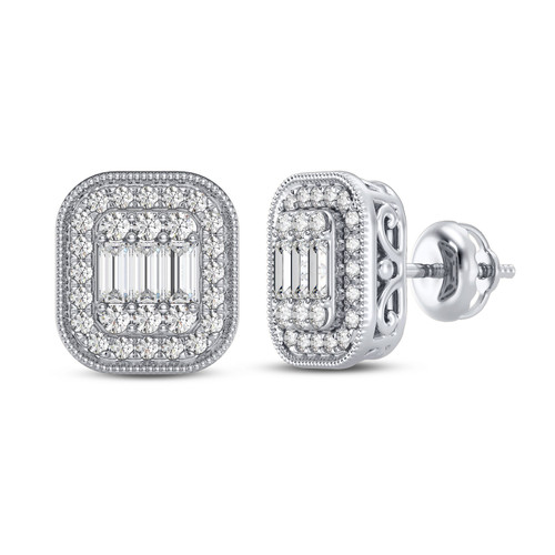 Photo of Aster 1/2 Carat T.W. Diamond Earring 14K White Gold [CE1209W]