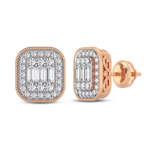 Photo of Aster 1/2 CT. T.W. Diamond Earring 10K Rose Gold [CE1209R]