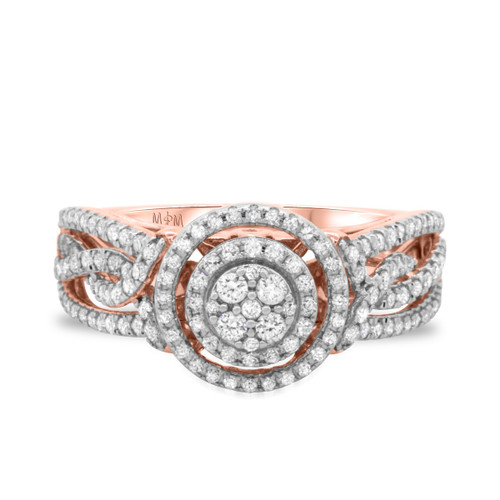 Photo of Charlotte 7/8 cttw Round Diamond Engagement Ring 10K Rose Gold [BT473RE-C000]