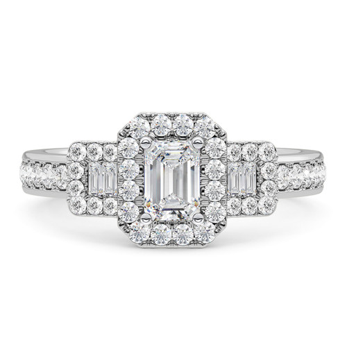 Photo of Sapphira 1 3/4 ct tw. Emerald Solitaire Engagement Ring 14K White Gold [BT5012WE-E090]