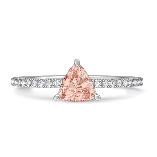 Photo of Fawn 1 1/10 ct tw. Fancy Cut Morganite Engagement Ring 14K White Gold [BT5048WE-C000]