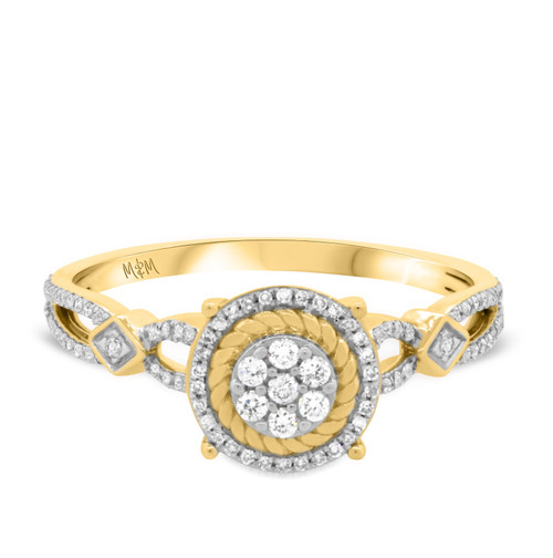 Photo of Gage 1/3 cttw Round Cut Engagement Ring 14K Yellow Gold [BT207YE-C000]