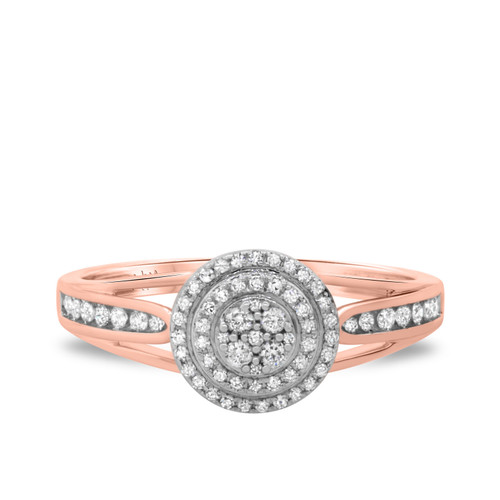 Photo of Sinead 3/8 cttw Round Cut Engagement Ring 10K Rose Gold [BT430RE-C000]