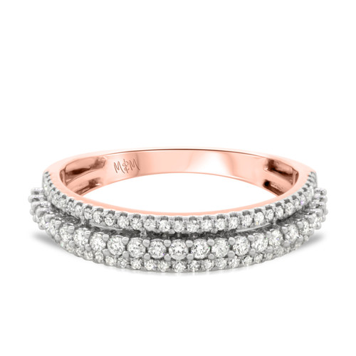 Photo of Dashiell 1 cttw Mens Diamond Wedding Band 14K Rose Gold [BT201RM]