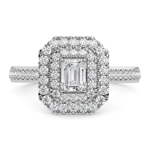 Photo of Nalda 1 1/2 ct tw. Lab Grown Emerald Solitaire Diamond Engagement Ring 14K White Gold [BT5891WE-N070]