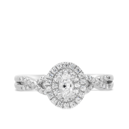 Photo of Tanner  1/2 ct tw. Lab Grown Round Solitaire Diamond Engagement Ring 14K White Gold [BT1630WE-C000]