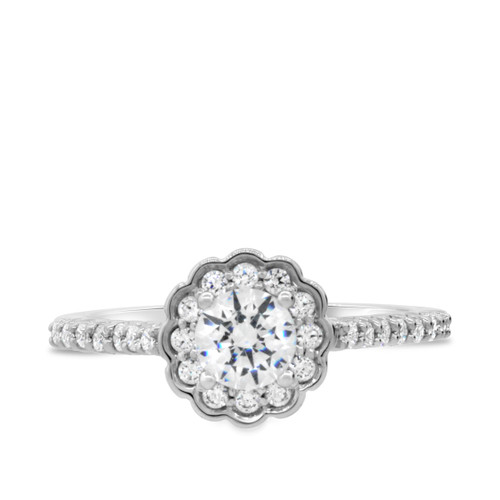 Photo of Bree 3/4 ct tw. Lab Grown Round Solitaire Engagement Ring 14K White Gold [BT1619WE-C000]