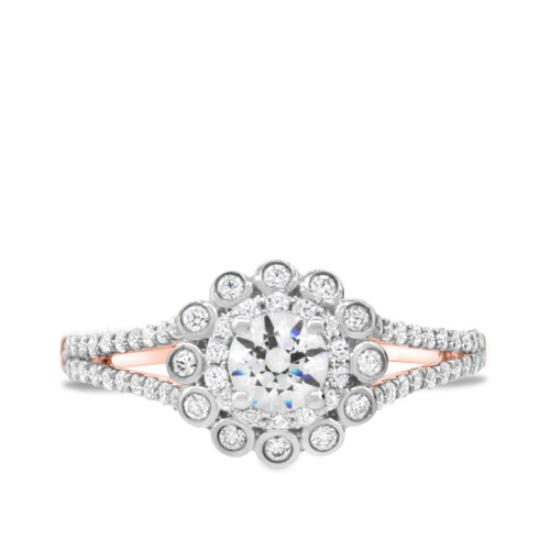 Photo of Toria 7/8 ct tw. Lab Grown Round Solitaire Engagement Ring 14K Rose Gold [BT1620RE-C000]