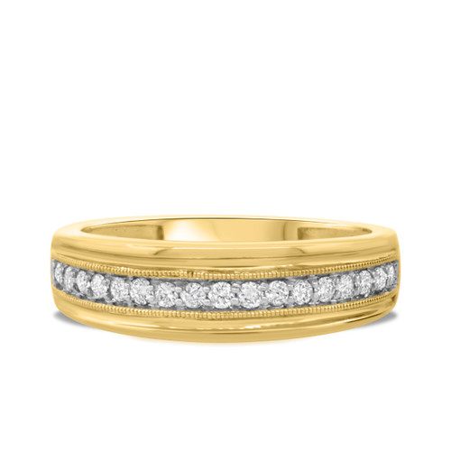 Photo of Margie 1/3 ct tw. Lab Grown Diamond Mens Wedding Band 10K Yellow Gold [BT1621YM]