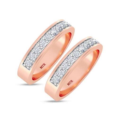 Photo of Oxley 1 1/5 ct tw. Lab Grown Diamond Mens Band Set 10K Rose Gold [WM1405R]