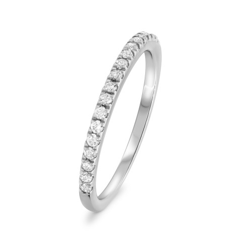 Photo of Tanner 1/5 ct tw. Lab Grown Ladies Wedding Band 14K White Gold [BT1630WL]