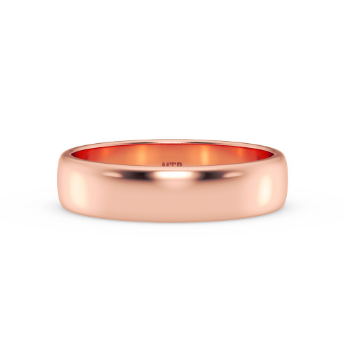 Photo of Amari Traditional Mens Wedding Band 10K Rose Gold. [BT1419RM]