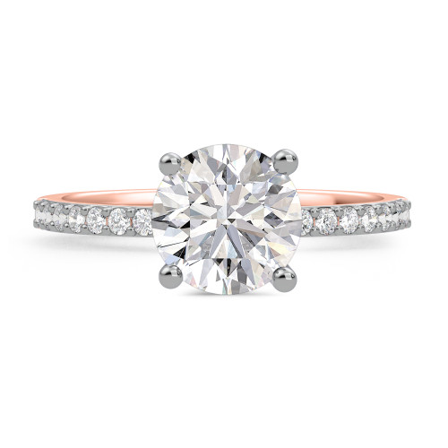 Photo of Keanu 2 1/4 ct tw. Lab Grown Round Solitaire Diamond Engagement Ring 14K Rose Gold [BT1410RE-L195]