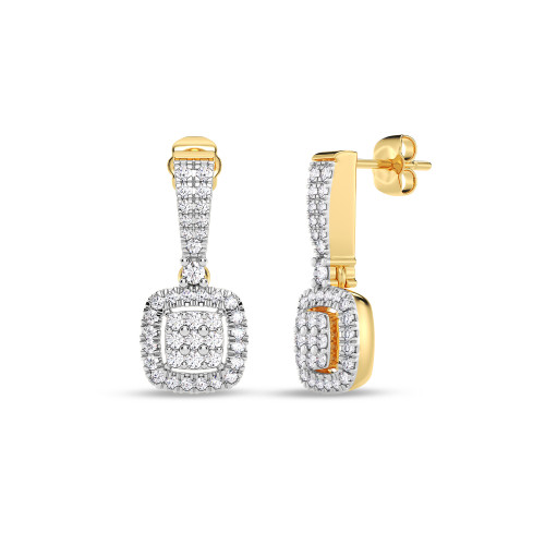 Photo of Agatha 3/8 Carat T.W. Lab Grown Diamond Earring 10K Yellow Gold [CE1900Y]