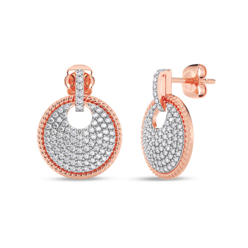 Photo of Brina 3/8 Carat T.W. Lab Grown Diamond Earring 10K Rose Gold [CE1908R]