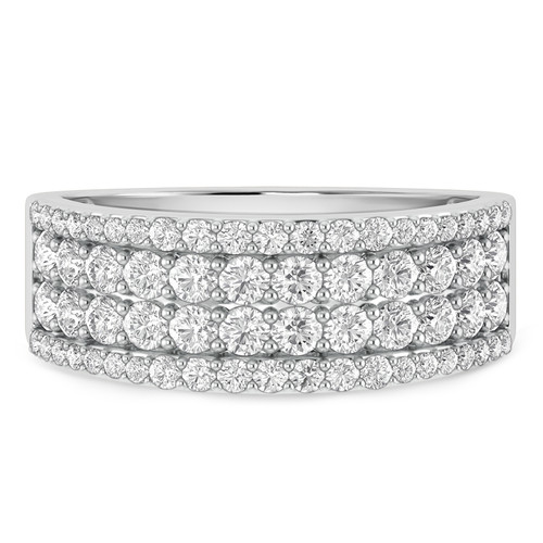 Photo of Amado 1 1/2 ct tw. Lab Grown Diamond Mens Wedding Band 14K White Gold [BT1682WM]