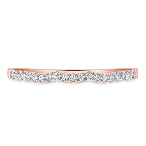 Photo of Amado 1/8 ct tw. Lab Grown Diamond Ladies Wedding Band 10K Rose Gold [BT1682RL]