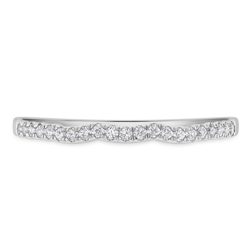 Photo of Amado 1/8 ct tw. Lab Grown Diamond Ladies Wedding Band 10K White Gold [BT1682WL]