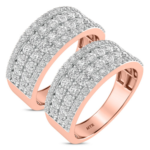 Photo of Amado 3 1/6 ct tw. Lab Grown Diamond Same Sex Mens Band Set 10K Rose Gold [WM1682R]