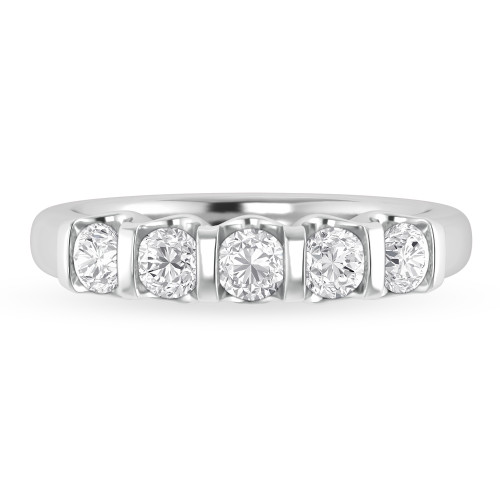 Photo of Florens 3/4 ct tw. Lab Grown Diamond Ladies Wedding Band 14K White Gold [BT1683WL]