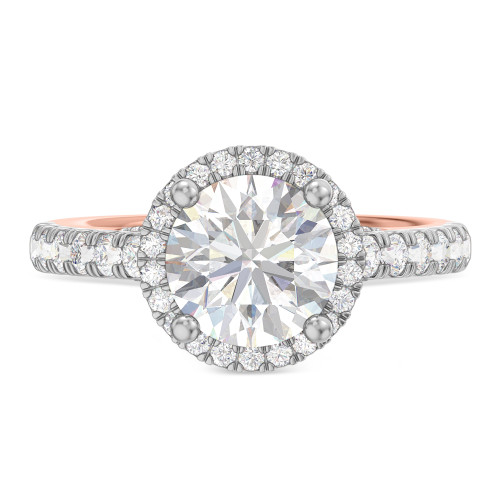 Photo of Evie 2 5/8 ct tw. Lab Grown Round Solitaire Engagement Ring 10K Rose Gold [BT1673RE-L195]